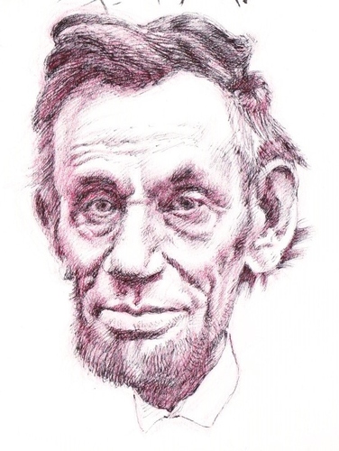Cartoon: Abe Lincoln (medium) by wwoeart tagged abraham,lincoln
