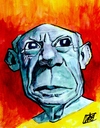 Cartoon: Pablo Picasso (small) by wwoeart tagged pablo,picasso