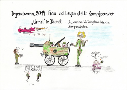 Cartoon: Familienfreundliche Bundeswehr (medium) by Tom13thecat tagged politik