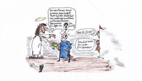 Cartoon: Legenden über Wunder (medium) by Tom13thecat tagged religion,christentum
