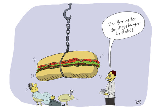 Cartoon: Kleiner Hunger (medium) by darkplanet tagged hunger,snack,essen,trinken,kellner,gast,restaurant,imbiss