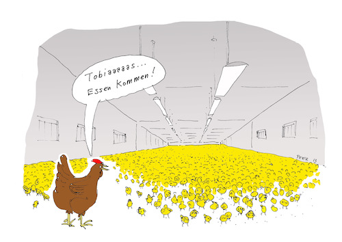 Cartoon: Tobias und seine Freunde (medium) by darkplanet tagged chicken,mass,production,massentierhaltung