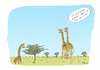 Cartoon: Kurze Beine unter langen (small) by darkplanet tagged giraffe,lügner,lange,beine,kurze,pinnochio