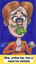 Cartoon: Nose For Details (small) by Tzod Earf tagged nose,four,details,tails,lizard,reptile,alligator,whats,orange,pink,and,green,all,over