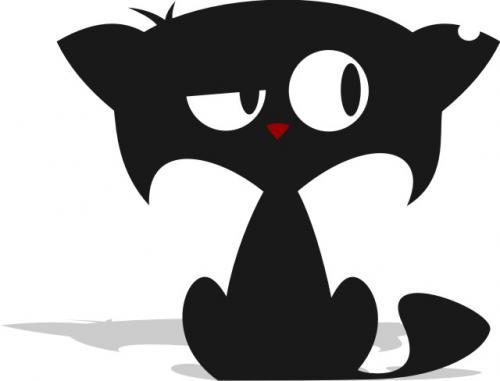 Cartoon: street cat (medium) by Miaaudote tagged cat,black,kitty,miaaudote,palmas,tocantins,brasil,pet,gato,vira,lata,adote,adocao,animals