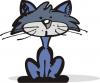 Cartoon: Blue Cat 01 (small) by Miaaudote tagged animals,adocao,adote,lata,vira,gato,pet,brasil,tocantins,palmas,miaaudote,kitty,blue,cat