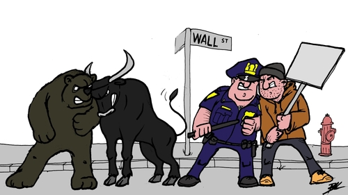 Cartoon: Occupy Wall street (medium) by Ballner tagged occupy,wall,street