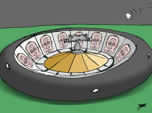 Cartoon: Russian roulette (medium) by Ballner tagged putin