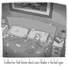 Cartoon: nightmare (small) by birdbee tagged dream sleep nightmare razor blades bed birdbee
