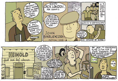 Cartoon: jack london review (medium) by marco petrella tagged writers
