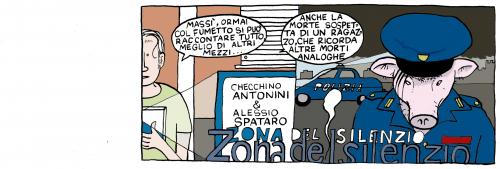 Cartoon: zona del silenzio (medium) by marco petrella tagged aldrovandri