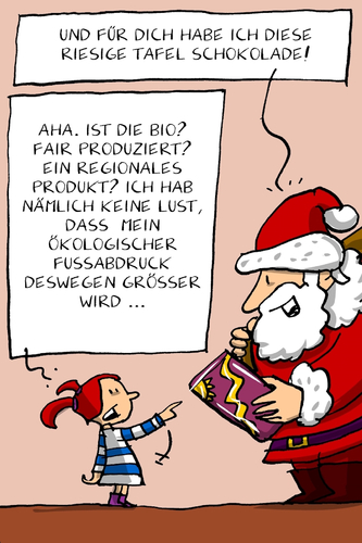 Cartoon: der fairtrade-weihnachtsmann (medium) by leopold maurer tagged weihnachtsmann,fairtrade,nikolaus,geschenk,kind,weihnachten,feiertage,bio,regional,ökologischer,fussabdruck,weihnachtsmann,fairtrade,nikolaus,geschenk,kind,weihnachten,feiertage,bio,regional,ökologischer,fussabdruck