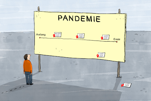 Karte der Pandemie