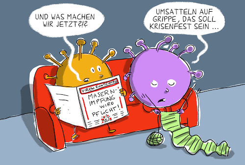 Cartoon: masern impfpflicht (medium) by leopold maurer tagged masern,impfung,impfpflicht,grippe,masern,impfung,impfpflicht,grippe