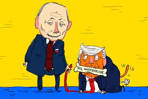 Cartoon: Teil-Waffenruhe (medium) by leopold maurer tagged waffenruhe,infrastruktur,energie,putin,trump,ukraine,krieg,spiel,knochen,leine,usa,russland,verhandlung,telefonat,leopold,maurer,cartoon,karikatur,waffenruhe,infrastruktur,energie,putin,trump,ukraine,krieg,spiel,knochen,leine,usa,russland,verhandlung,telefonat,leopold,maurer,cartoon,karikatur