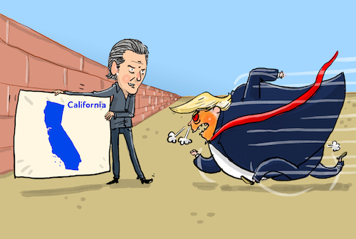 Trump gegen Newsom Trump gegen Newsom