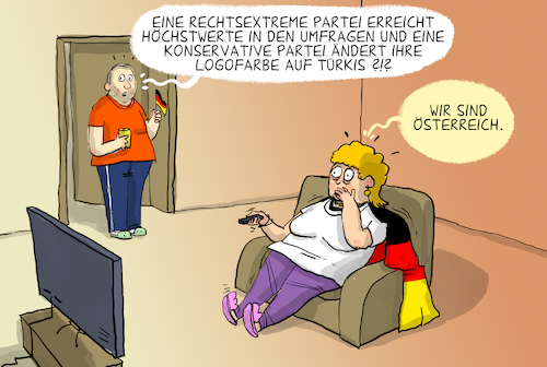 Cartoon: Wir sind Österreich (medium) by leopold maurer tagged österreich,deutschland,afd,fpö,umfragewerte,hoch,rechtsextrem,cdu,logo,farbe,türkis,änderung,kurz,övp,schock,leopold,maurer,cartoon,karikatur,österreich,deutschland,afd,fpö,umfragewerte,hoch,rechtsextrem,cdu,logo,farbe,türkis,änderung,kurz,övp,schock,leopold,maurer,cartoon,karikatur