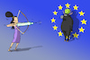 Cartoon: EU Impfstoff Zulassung (small) by leopold maurer tagged eu,bontech,impfstoff,corona,zulassung,entscheidung