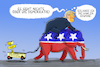 Cartoon: Trump gewinnt Vorwahl in Iowa (small) by leopold maurer tagged trump,vorwahl,iowa,sieg,republikaner,partei,präsidenschaftswahl,usa,wahlen,demokratie,elefant,symbol,mehrheit,leopold,maurer,karikatur,cartoon
