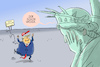Cartoon: Trump New Hampshire (small) by leopold maurer tagged trump,usa,präsidenschaftswahl,vorwahl,republikaner,new,hampshire,sieg,kandidat,haley,freiheitsstatue,donald,leopold,maurer,cartoon,karikatur