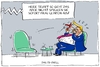 Cartoon: tv-duell (small) by leopold maurer tagged clinton trump tv duell diskussion unberechenbarkeit usa wahlen präsident