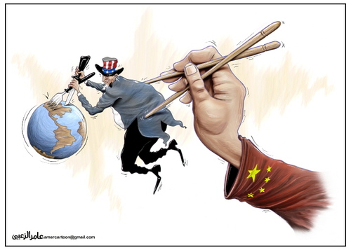 Cartoon: America and China (medium) by Amer-Cartoons tagged china,and,america