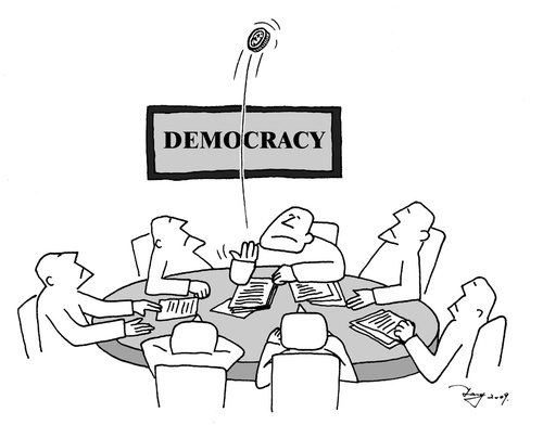 Cartoon: democracy (medium) by TTT tagged tang,cartoon