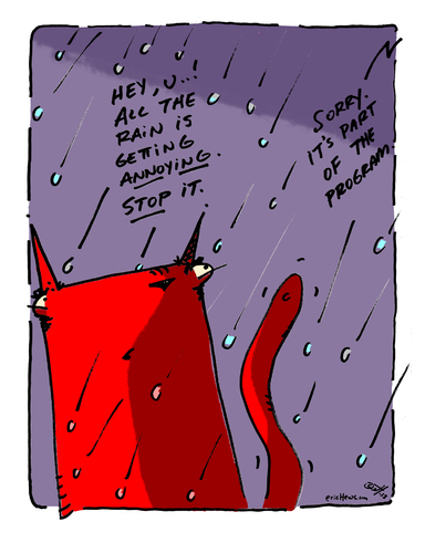 Cartoon: All the Rain - Yo and Dude (medium) by ericHews tagged rain,stop,annoying,program