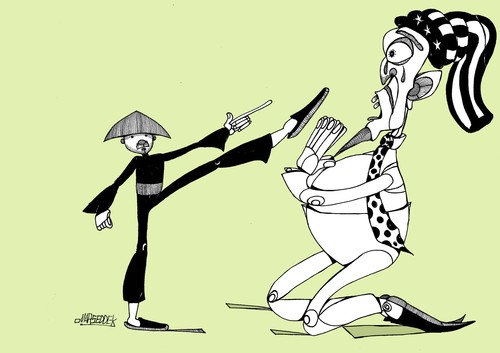 Cartoon: China (medium) by omar seddek mostafa tagged china