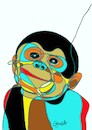Cartoon: monkey (small) by omar seddek mostafa tagged monkey