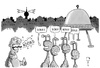 Cartoon: Erstkontakt (small) by cosmo9 tagged erstkontakt,alien,berlin,scifi