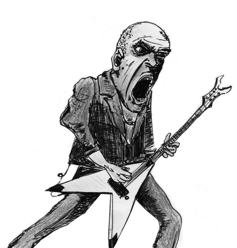 Cartoon: Mr. Devin Townsend again (medium) by timfuzius tagged devintownsend,metal,guitar,rock,canada