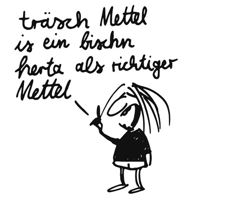 Cartoon: Träschmettel (medium) by timfuzius tagged weisheiten,wacken,heavy,true,black,death,trash,metal