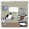 Cartoon: Kult Zebra (small) by Grikewilli tagged zebra,elefant,knast,gestreift,gefängnis,kultur,kleidung,kostüm,fasnacht,karneval,streit