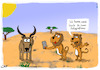Cartoon: Safari Essens Foto (small) by Grikewilli tagged safari lion löwe antilope handy essens post instagram sozialmedia foto food smartphone wüste