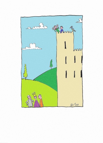 Cartoon: King of the Castle (medium) by Kerina Strevens tagged castle,king