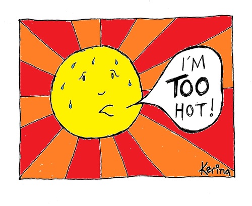 Cartoon: Sunshine (medium) by Kerina Strevens tagged hot,summer,sun,shine,fun,warm,weather