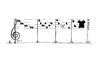 Cartoon: Musicians Washing Line 2 (small) by Kerina Strevens tagged musician music stave notes washing line