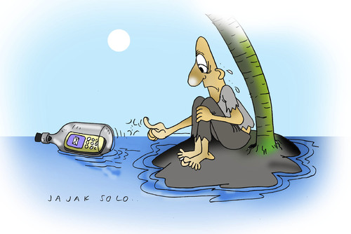 Cartoon: SOS (medium) by jajaksolo tagged technology,modern