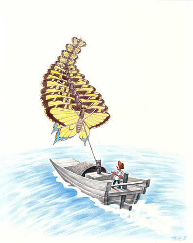 Cartoon: Kite (medium) by an yong chen tagged 201201