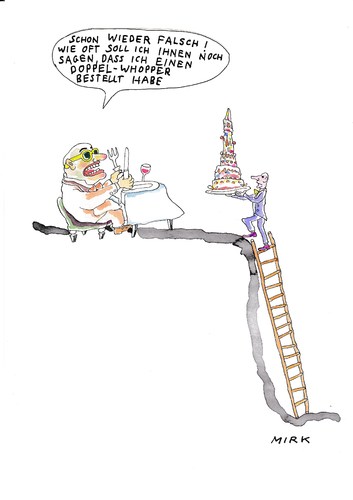 Cartoon: Doppel-Whopper (medium) by MIRK tagged satire