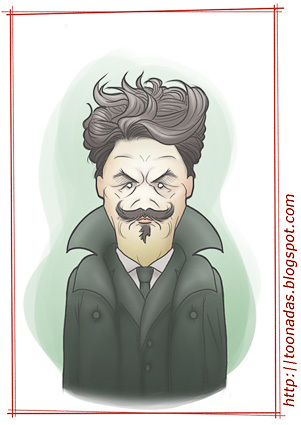 Cartoon: August Strindberg (medium) by Freelah tagged august,strindberg