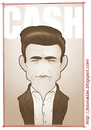 Cartoon: Johnny Cash (small) by Freelah tagged johnny cash