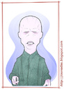 Cartoon: Ralph Fiennes - as Voldermort (small) by Freelah tagged ralph fiennes voldermort harry potter deathly hallows