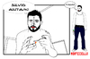 Cartoon: Silvio Aiutami (small) by morticella tagged morticella,illustrazioni,striscia,vignette,anime,manga,gratis,free