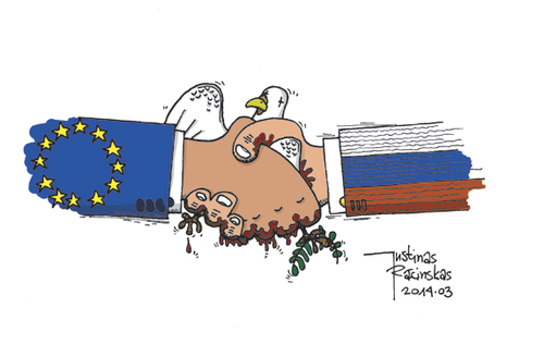 Cartoon: Dead peace (medium) by Justinas tagged war,peace,russia,terrorism