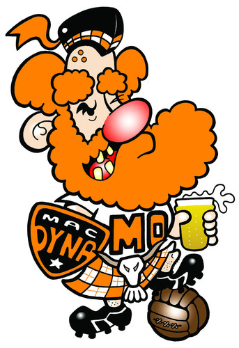 Cartoon: Mac Dyna MO (medium) by Ca11an tagged american,soccer,houston,dynamo,scottish,supporters,club,logo
