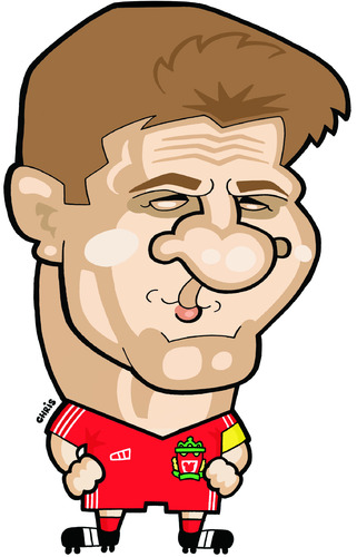 Cartoon: Steven Gerrard (medium) by Ca11an tagged steven,gerrard,caricature,liverpool,football,club,england,caricatures,soccer
