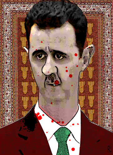 Cartoon: Al Assad (medium) by Jan Rieckhoff tagged baschar,al,assad,karikatur,syrien,konflikt,krieg,staatspräsident,bürgerkrieg,aufstand,krise,mörder,bombe,terror,tod,vernichtung,verderben,kriegsherr,bedrohung,waffen,satire,jan,rieckhoff,baschar,al,assad,karikatur,syrien,konflikt,krieg,staatspräsident,bürgerkrieg,aufstand,krise,mörder,bombe,terror,tod,vernichtung,verderben,kriegsherr,bedrohung,waffen,satire,jan,rieckhoff