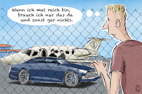 Privatjet und Auto